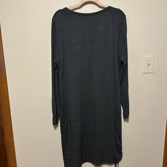Evy’s‎ Tree Jenevieve Charcoal Ruched Dress Size XL - Picture 8 of 9